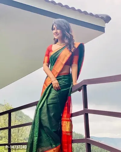 Buy Green & Maroon Sarees for Women by Ri-wah Online | Ajio.com