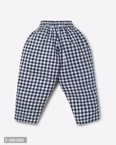 Chex Printed Pajama For Kids-Black and White-thumb0