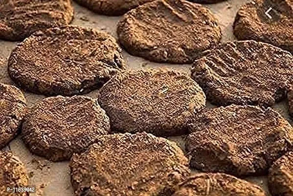 Direct From Our Village Pack of 6 Pieces Cow Dung Cakes Hand Made Pack Indian Desi Cow's Dung Gobar Kande for Hawan Puja Gobar Kande | Thepdi | Upla (Ideal for Hawan Pujan) ||VE760-thumb5