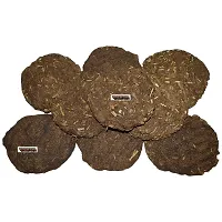 Direct From Our Village Pack of 6 Pieces Cow Dung Cakes Hand Made Pack Indian Desi Cow's Dung Gobar Kande for Hawan Puja Gobar Kande | Thepdi | Upla (Ideal for Hawan Pujan) ||VE760-thumb2