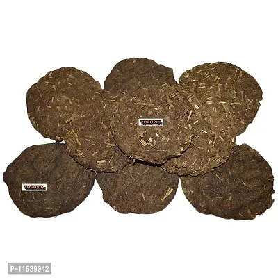 Direct From Our Village Pack of 6 Pieces Cow Dung Cakes Hand Made Pack Indian Desi Cow's Dung Gobar Kande for Hawan Puja Gobar Kande | Thepdi | Upla (Ideal for Hawan Pujan) ||VE760-thumb3