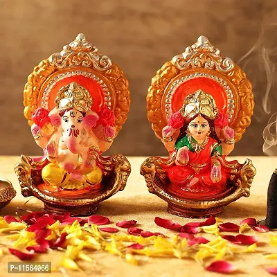 VEENA@#_Laxmi Ganesh Statue| Laxmi Ganesh Idol| Laxmi ji ki murti| Ganesh ji ki Murti| Laxmi Ganesh Eco-Friendly Idol for Deewali Puja| Deewali Gift| ??????? -???? ?? ?????? | 6 Inch_1E11-thumb0