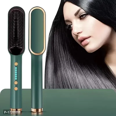 Hair Straightening Comb, Fast Heating, Ionic Technology, 5 Heat Settings, Hair Straightener, Hot Brush-Multicolor