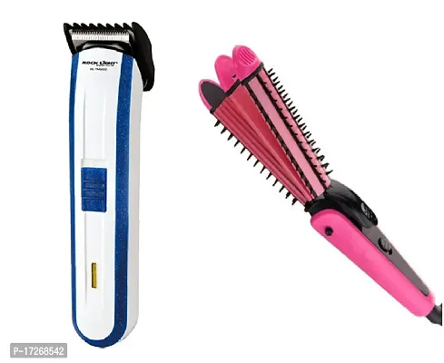 Trimmer And 3 In 1 Hair Straightener(Multicolor) Personal Care Appliance Combo.