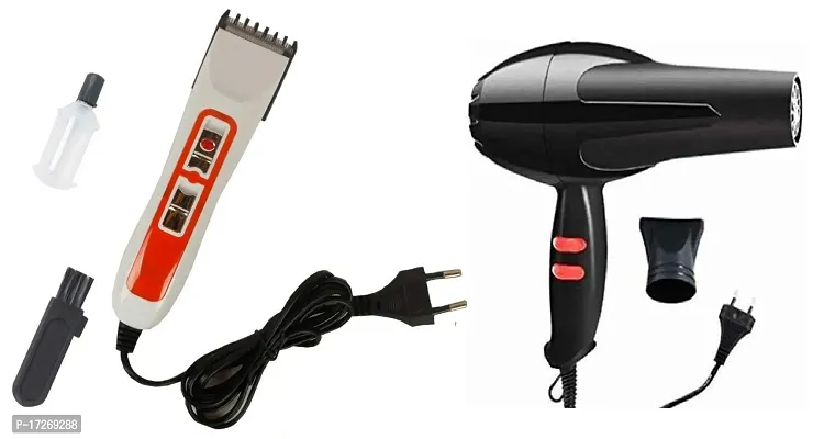 Nova Nhc-3663 Professional Electric Hair Trimmer And 1800W Professional Hair Dryer Pack Of 2 Combo