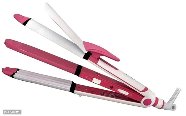 The Stylish Fashionable Multi Color 3 In 1 Straightener (1 Piece) For Womens / Girls