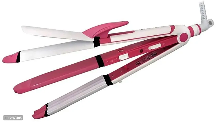 The 3 In 1 Long Rod Hair Styler Crimper, Curler And Straightener (Multi Color) For Youth Girls / Women-thumb0