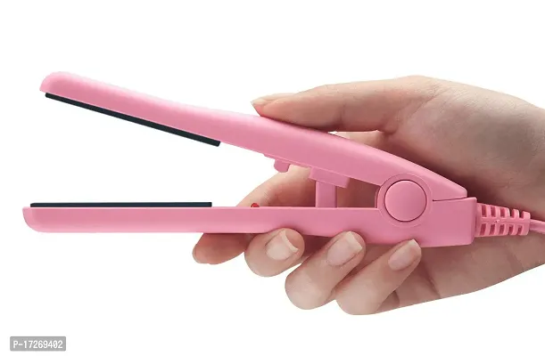 Womens Girls Mini Pink Hair Straightener And Curler For Hair Styling, Hair Straightening- (Multi Color)