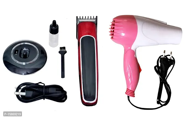 Rocklight RL-TM 9075 Cordless Rechargeable Trimmer and Foldable Hair Dryer 1000W Pack of 2 Combo-thumb0