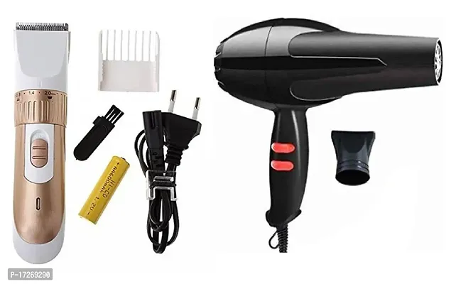 Nova Nhc-7882 Professional Cordless Runtime: 45 Min Trimmer And 1800W Professional Hair Dryer Pack Of 2 Combo