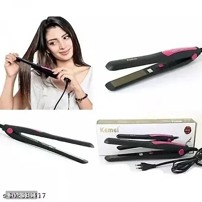 Kemei Km-328 Professional Hair Straightener (Pink)-thumb0