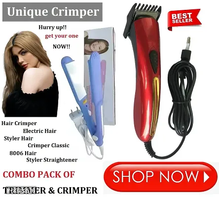 PROFESSIONAL  8011 HAIR TRIMMER COMES WITH 8006 HAIR CRIMPER IN COMBO PACK