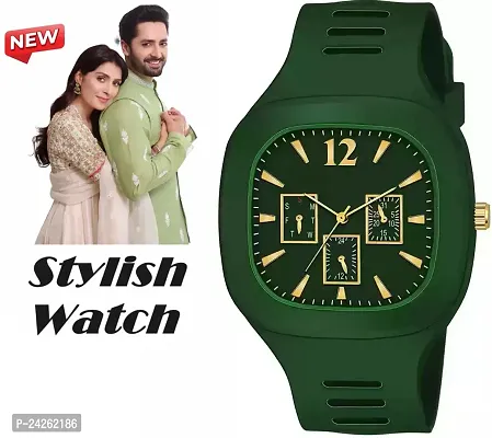 Green Mirror Analog Watch - Stylish Timepiece for Every Occasion