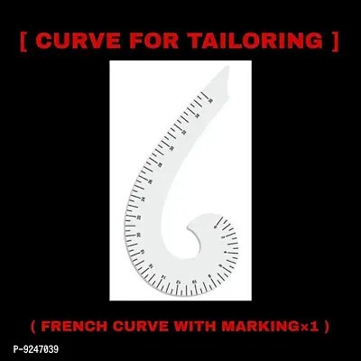 { HINDUSTHAN } Plastic French Curve with ( Marking ) Useful in Drawing Armholes and Neckline While Drafting Patterns for Tailors and Fashion Designing [ PACK OF 1 ]-thumb0