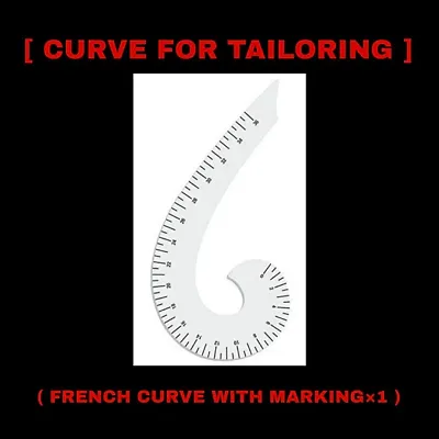 { HINDUSTHAN } Plastic French Curve with ( Marking ) Useful in Drawing Armholes and Neckline While Drafting Patterns for Tailors and Fashion Designing [ PACK OF 1 ]