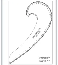 { HINDUSTHAN } Plastic French Curve with ( Marking ) Useful in Drawing Armholes and Neckline While Drafting Patterns for Tailors and Fashion Designing [ PACK OF 1 ]-thumb1