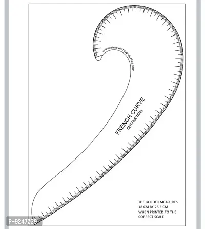 { HINDUSTHAN } Plastic French Curve with ( Marking ) Useful in Drawing Armholes and Neckline While Drafting Patterns for Tailors and Fashion Designing [ PACK OF 1 ]-thumb2