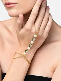 Beautiful Golden Alloy Bracelet For Women-thumb3