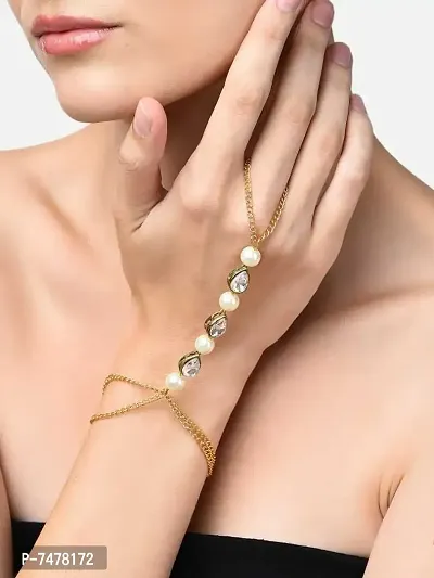 Beautiful Golden Alloy Bracelet For Women-thumb4
