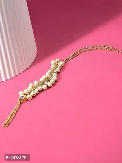 Beautiful Golden Alloy Bracelet For Women-thumb3