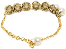 Beautiful Golden Alloy Bracelet For Women-thumb1