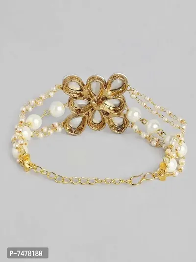 Beautiful Golden Alloy Bracelet For Women-thumb2