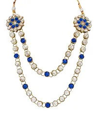 Shimmering Alloy Jewellery Set For Women- 1 Necklace And 1 Pair Of Earrings-thumb1