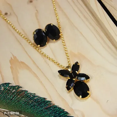 Black Alloy Necklace Set for Women