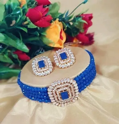 Alluring Alloy Kundan Choker Jewellery Set