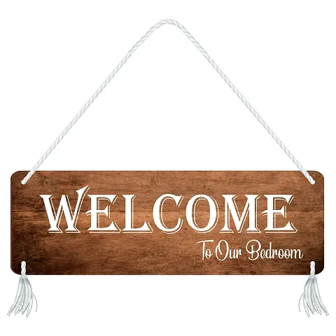Blue Finch Welcome Sign for Front Door Hanging Home Wall Hanging Home and office Decor Item