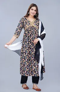 Beautiful Rayon Printed Kurta Bottom and Dupatta Set for Women-thumb3