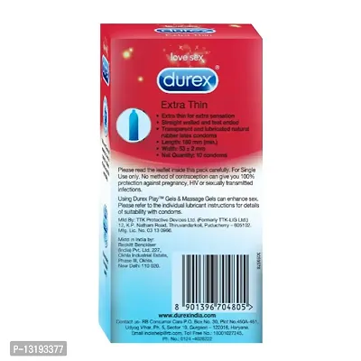 Durex Extra Thin Love Sex Condoms Extra Stimulation for Her (10S)-thumb2