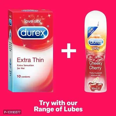 Durex Extra Thin Love Sex Condoms Extra Stimulation for Her (10S)-thumb3