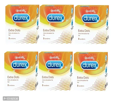 Durex Extra Dots Condoms (Extra Stimulation for Her) (3X6) 18s-thumb0