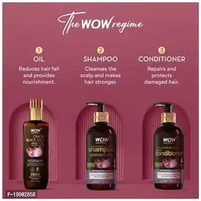 Onion Oil Hair Care Kit for Hair Fall Control - Shampoo 300ml + Conditioner 300ml + Onion Hair Oil 200ml
