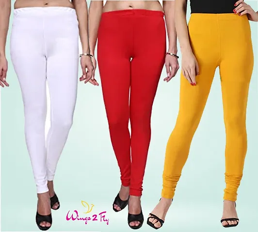 Stylish Solid Leggings For Women Pack Of 3