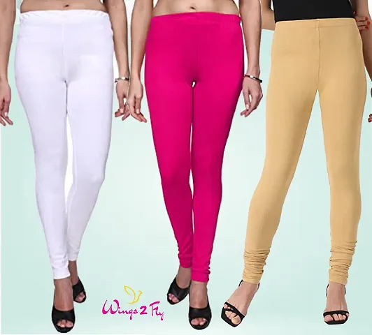 Stylish Solid Leggings For Women Pack Of 3