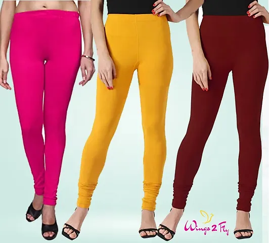 Stylish Solid Leggings For Women Pack Of 3