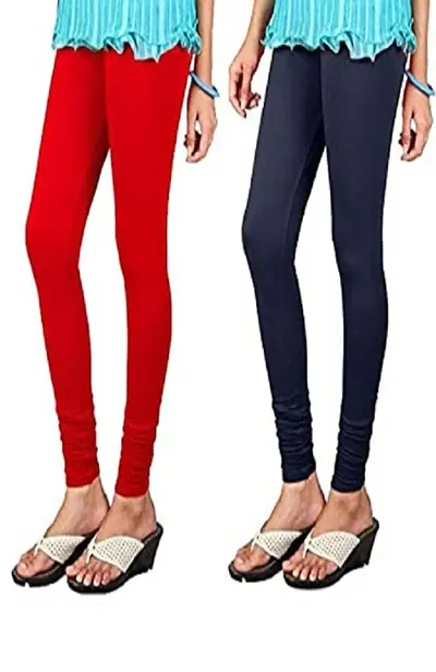 Trendy Women's Lycra Solid Leggings (Pack Of 2)
