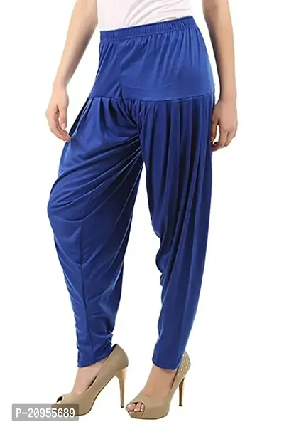 Classic Cotton Blend Solid Patiala Palazzo for Women-thumb0