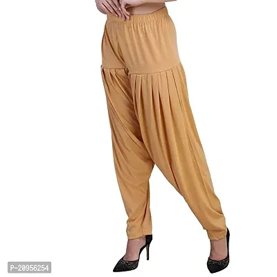 Ultra soft Cotton blended casual Pleated patiala for Womens-thumb0