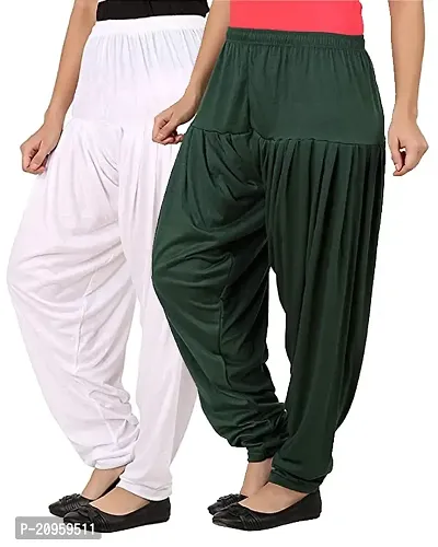 Ultra soft Cotton blended casual Pleated Patiala for Womens - pack of 2