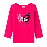 100% pure cotton graphic printed full sleeve t-shirts for Girls - Pack of 5 pcs-thumb3