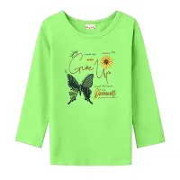 100% pure cotton graphic printed full sleeve t-shirts for Girls - Pack of 5 pcs-thumb2