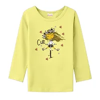 100% pure cotton graphic printed full sleeve t-shirts for Girls - Pack of 5 pcs-thumb1