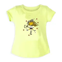 100% Pure Cotton Graphic Printed Half Sleeve Kids Tshirt for Girls - Pack of 4-thumb2