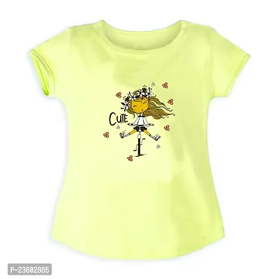 100% Pure Cotton Graphic Printed Half Sleeve Kids Tshirt for Girls - Pack of 4-thumb3
