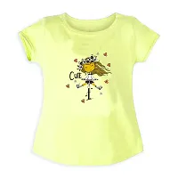100% Pure Cotton Graphic Printed Half Sleeve Kids Tshirt for Girls - Pack of 4-thumb1