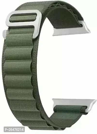 Alpine Loop Nylon Bands/Straps Compatible with Watch 49mm 45mm 44mm 42mm Men  Women, Adjustable Strap with Metal G-Hook Premium Strap Smart Watch Strap Smart Watch Strapnbsp;nbsp;(Green)-thumb0