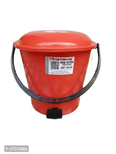 Red Plastic  Dustbin  In 7 Liter